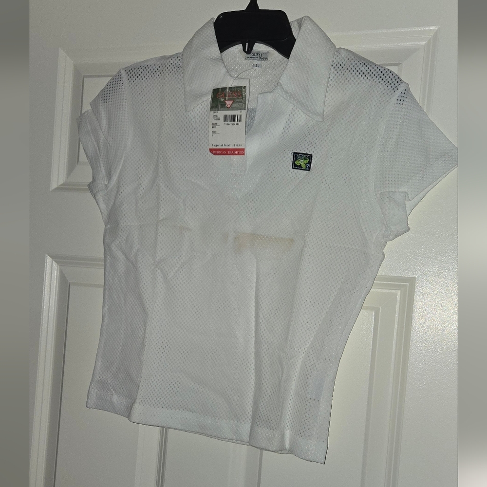 Guess White Polo Shirt